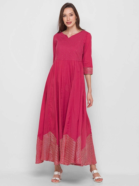 

ZOLA Pink Ethnic Maxi Dress