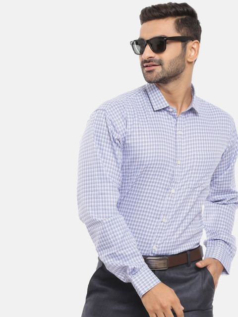 

V-Mart Men Blue Checked Formal Shirt