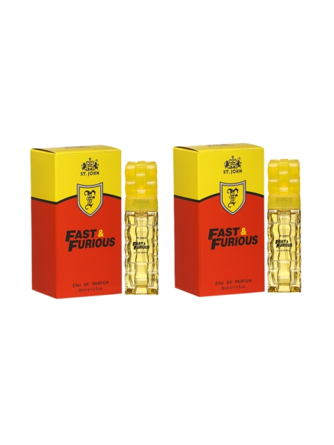 

St. John Men Set of 2 Fast & Furious Eau De Parfum - 30 ml Each, Yellow