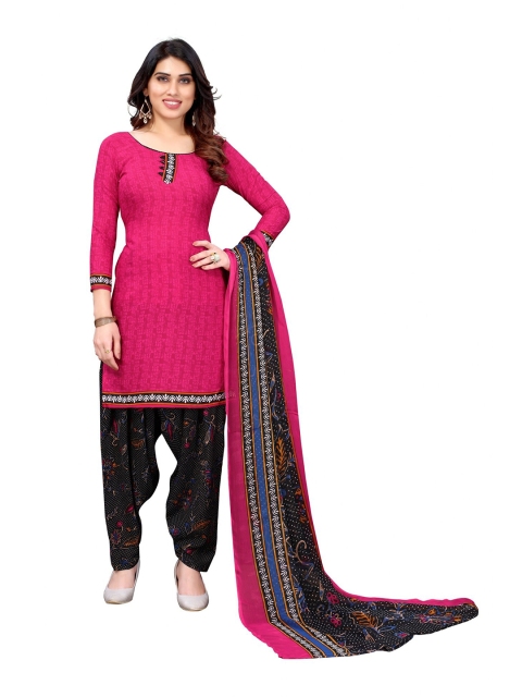 

Iris Pink & Blue Printed Unstitched Dress Material