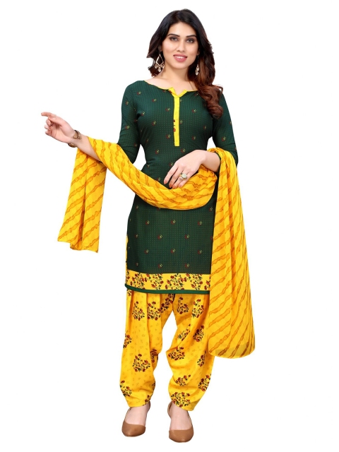 

Iris Green & Yellow Printed Unstitched Dress Material