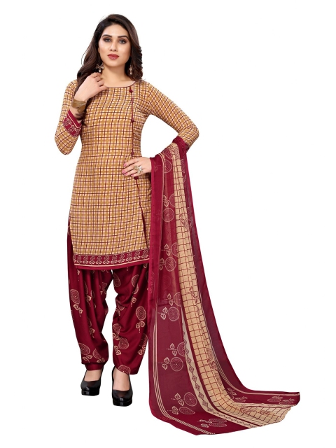 

Iris Beige & Purple Printed Unstitched Dress Material