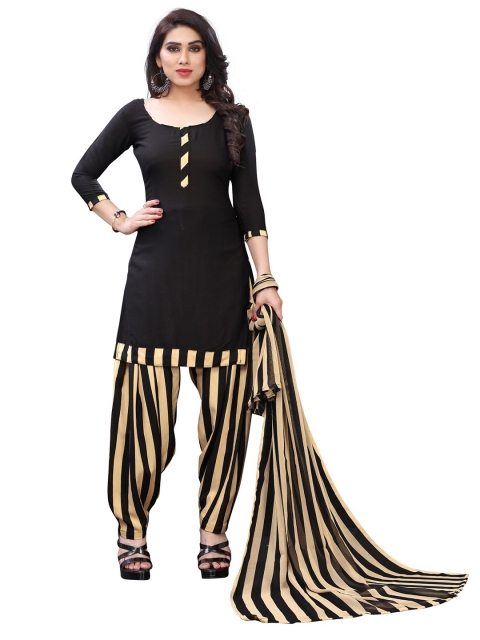 

Iris Black & Beige Printed Unstitched Dress Material