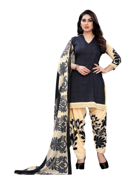 

Iris Black & Yellow Printed Unstitched Dress Material
