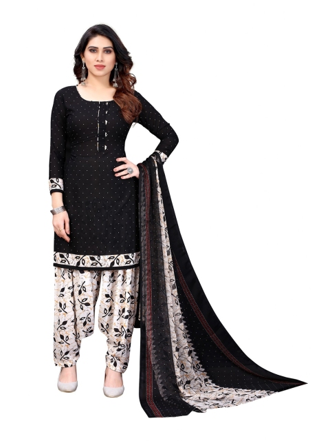 

Iris Black & Off White Printed Unstitched Dress Material