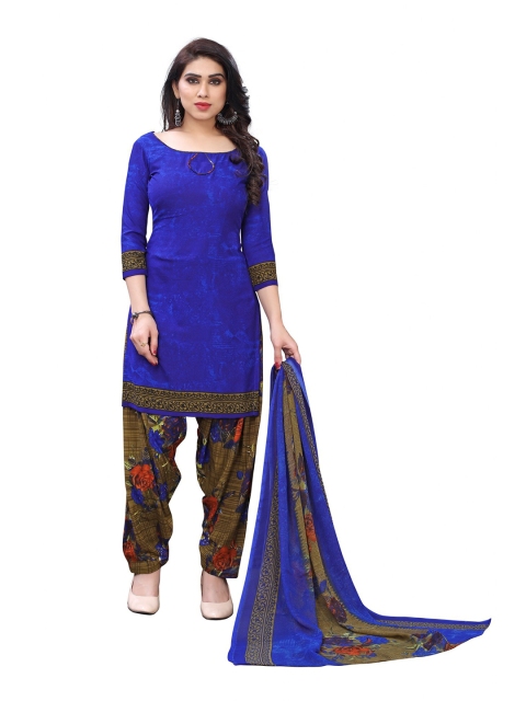 

Iris Blue & Green Printed Unstitched Dress Material