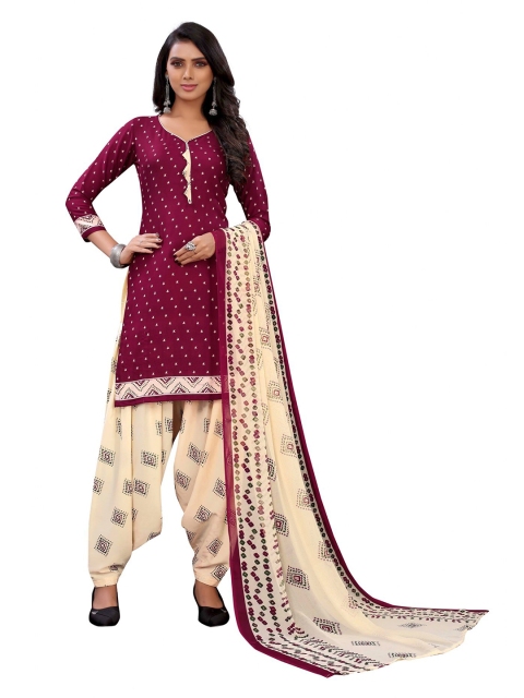 

Iris Purple & Beige Printed Unstitched Dress Material