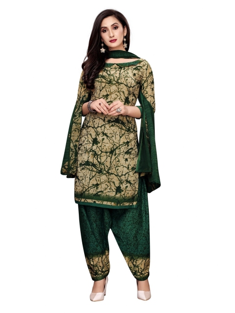 

Iris Green & Beige Printed Unstitched Dress Material