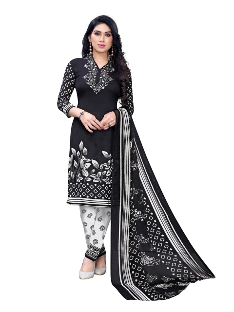 

Iris Black & White Printed Unstitched Dress Material
