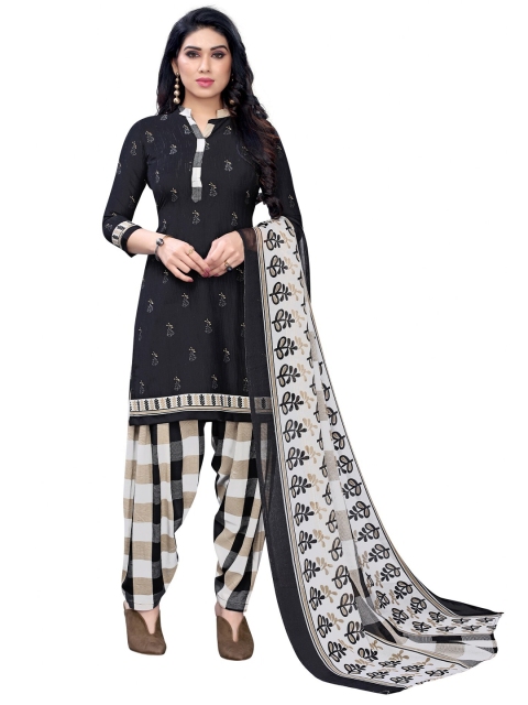 

Iris Black & White Printed Unstitched Dress Material