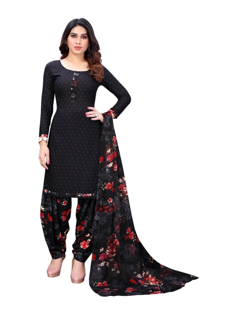 

Iris Black & Red Printed Unstitched Dress Material