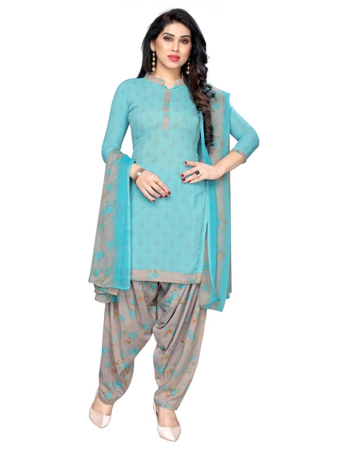 

Iris Blue & Grey Printed Unstitched Dress Material