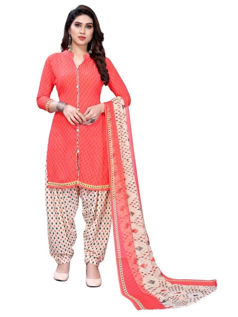 

Iris Pink & Beige Printed Unstitched Dress Material