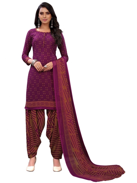 

Iris Purple & Yellow Printed Unstitched Dress Material