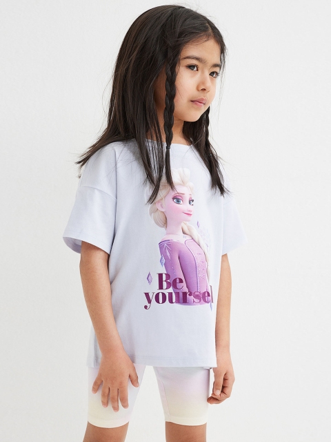 

H&M Girls Blue 2-piece Printed Set