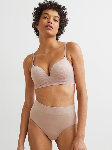 

H&M 2-Pack Seamless Bikini Briefs, Rose