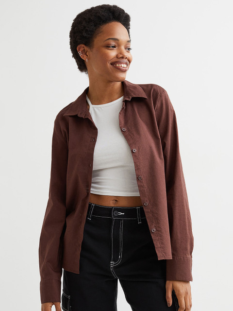 

H&M Brown Cotton Shirt