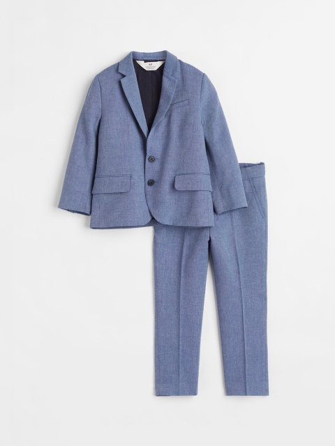 

H&M Boys Blue Solid 2 Piece Suit