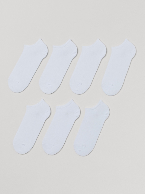 

H&M Men Pack of 7 White Solid Liner Socks