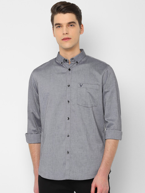 

Allen Solly Men Grey Slim Fit Casual Shirt