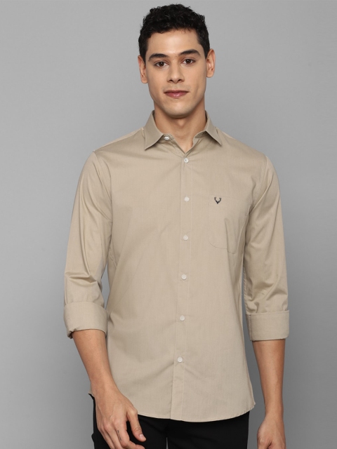 

Allen Solly Men Beige Slim Fit Casual Shirt
