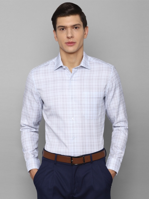 

Louis Philippe Men Blue Tartan Checks Checked Formal Shirt