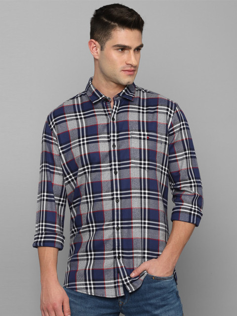 

Louis Philippe Jeans Men Multicoloured Slim Fit Tartan Checks Checked Casual Shirt, Multi
