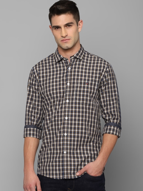 

Louis Philippe Jeans Men Grey Slim Fit Checked Casual Shirt