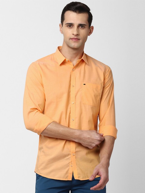 

Peter England Casuals Men Orange Slim Fit Casual Shirt