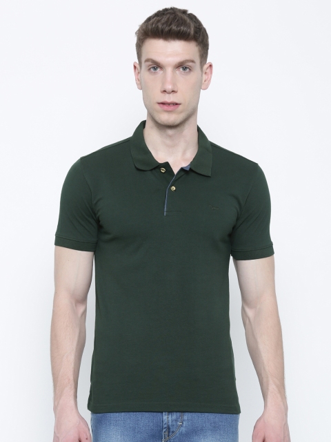 

Flying Machine Men Green Polo T-shirt