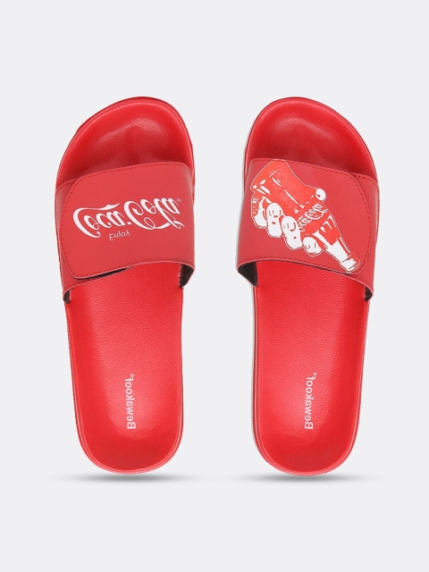 

Bewakoof Men Red & White Printed Rubber Sliders