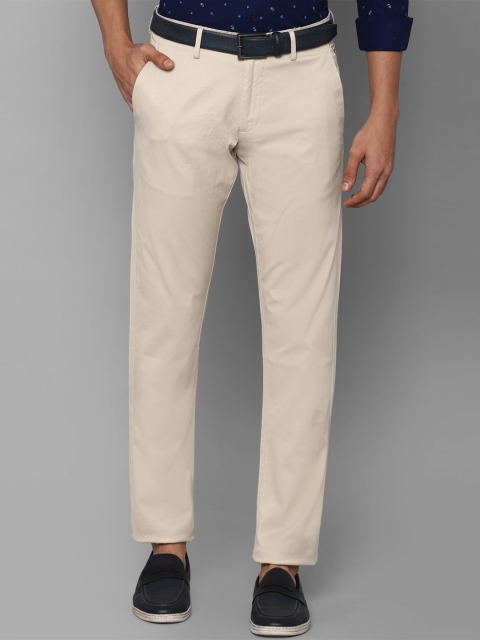 

Allen Solly Men Cream-Coloured Slim Fit Trousers