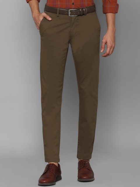 

Allen Solly Men Brown Slim Fit Trousers 98% Cotton