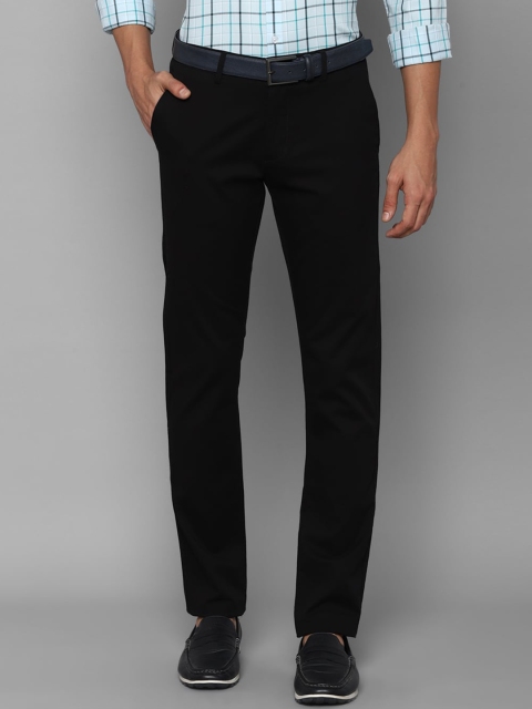 

Allen Solly Men Black Solid Slim Fit Trousers