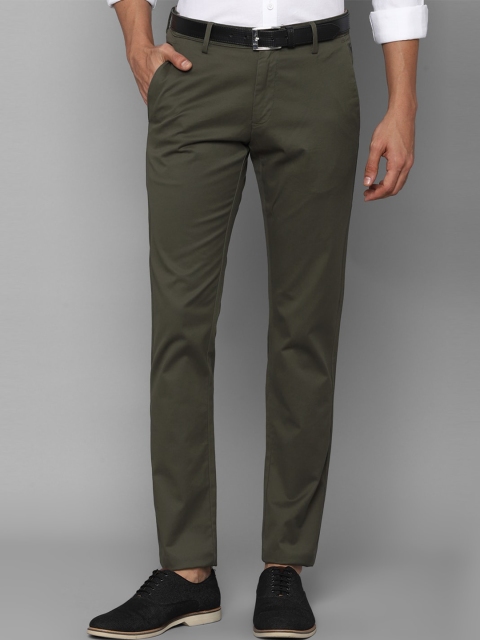 

Allen Solly Men Olive Green Slim Fit Trousers