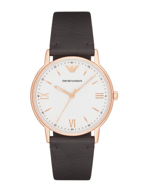 

Emporio Armani Men White & Brown Analogue Watch AR11011I
