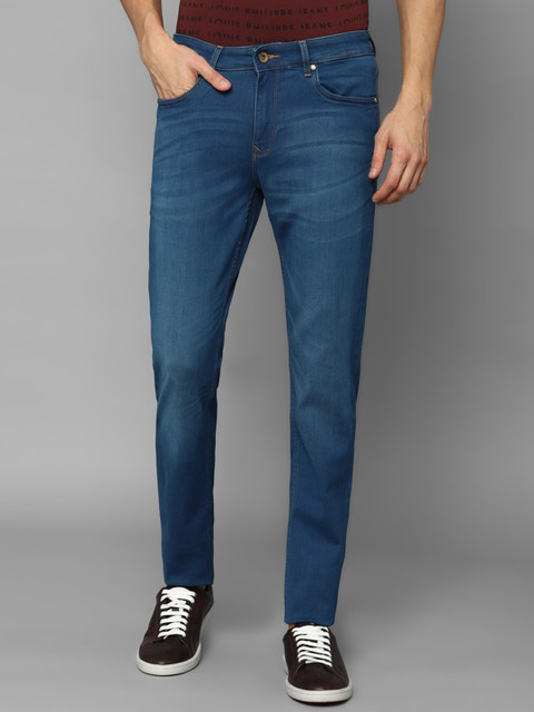 

Louis Philippe Jeans Men Blue Slim Fit Light Fade Crop Jeans