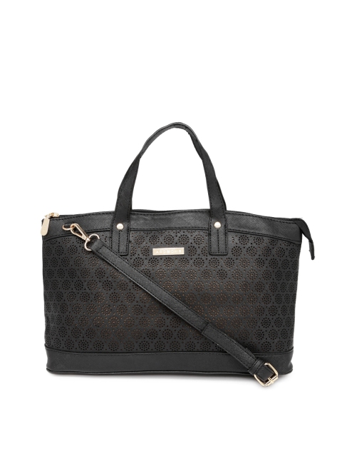 

Addons Black Handbag with Cut-Out Detail