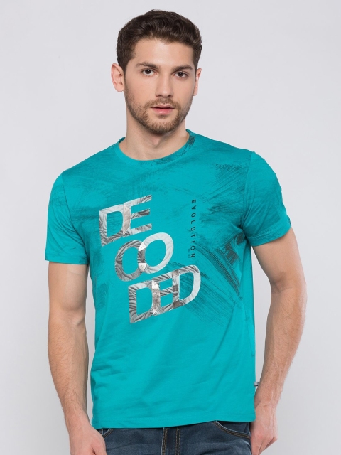 

Status Quo Men Green Typography Printed T-shirt