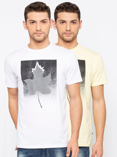 

Status Quo Men Yellow Printed T-shirt