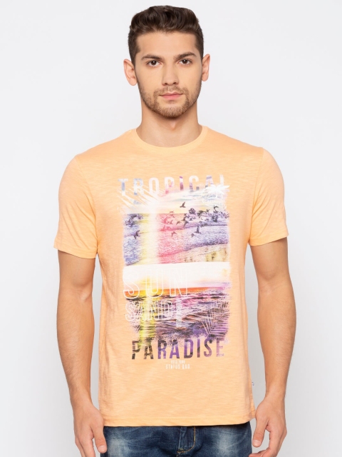

Status Quo Men Pink Printed T-shirt