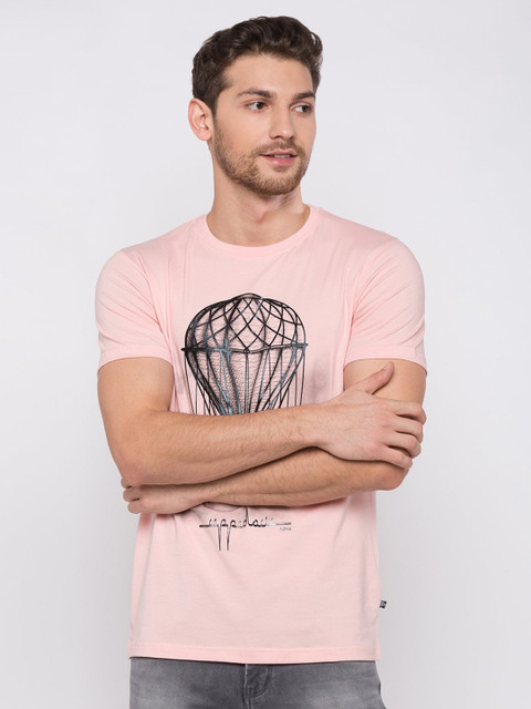 

Status Quo Men Pink Printed T-shirt