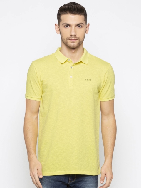 

Status Quo Men Yellow Polo Collar T-shirt