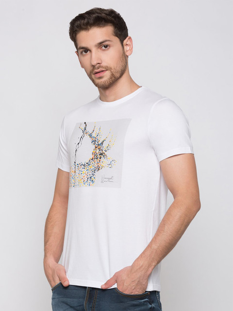 

Status Quo Men White Printed T-shirt