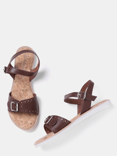 

Mast & Harbour Women Brown Solid Flats