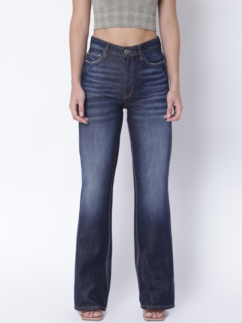 

GUESS Women Multicoloured Low Distress Light Fade Jeans, Multi
