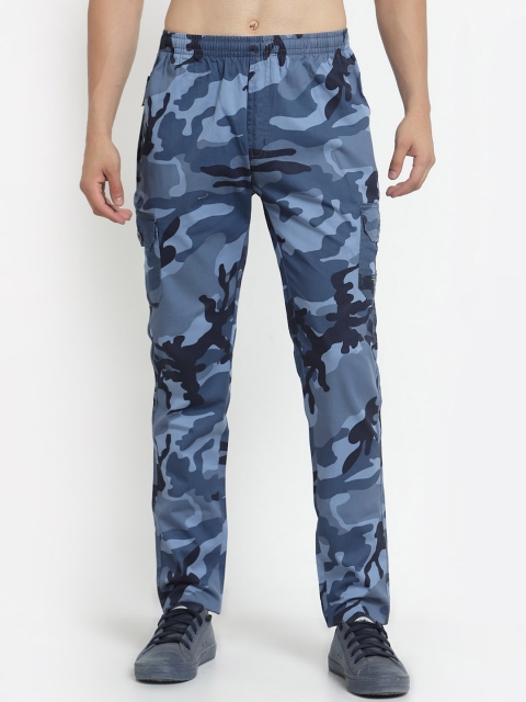

SAPPER Men Multicoloured Camouflage Printed Slim Fit Cargos Trousers, Multi