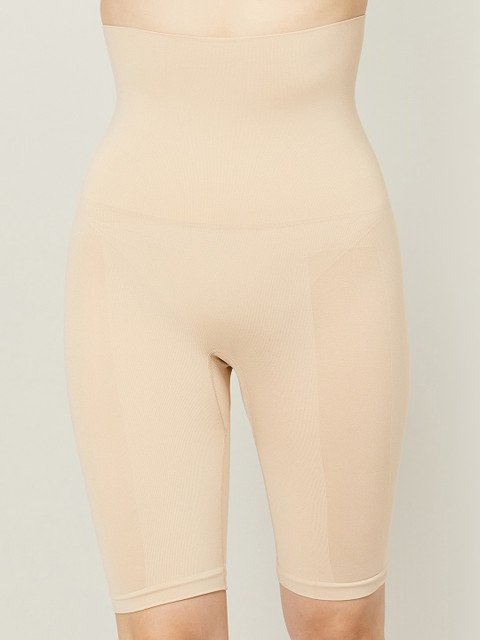 

Ginger by Lifestyle Women Nude Solid High Waist Tummy & Thigh Control Seamless Shapewear