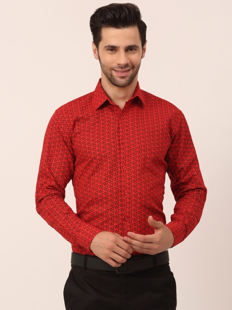 

JAINISH Men Red Standard Floral Printed Formal Shirt