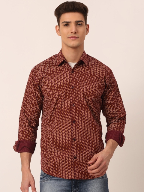 

JAINISH Men Brown Standard Printed Casual Shirt